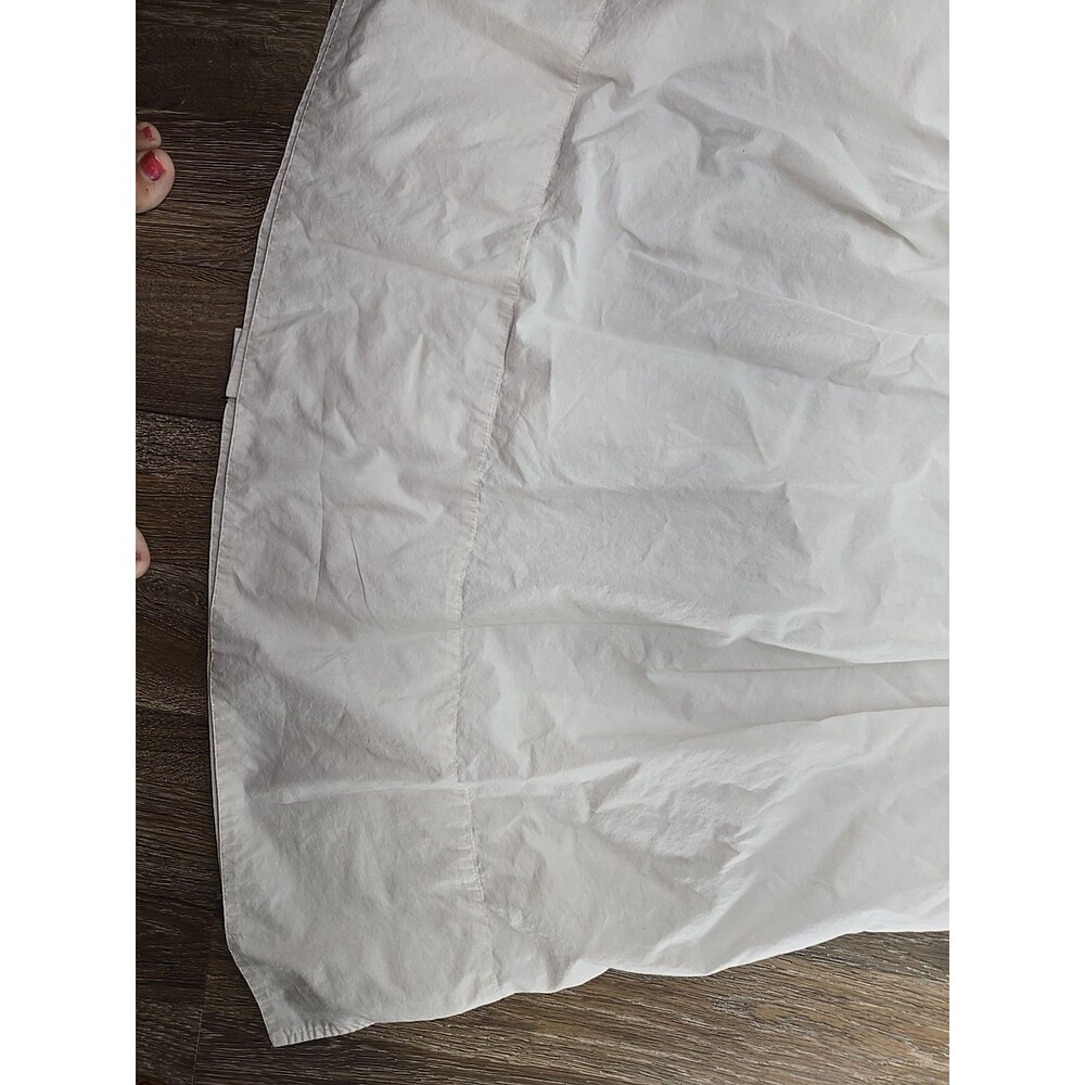 Julia Armory Women's Medium Ivory Shirt Dress Tunic Cotton Button Front Pockets - Picture 10 of 14